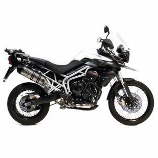 Leovince LV One Evo RVS Einddemper met E-keur Triumph Tiger 800 / XC- / XR- 2011 > 2016